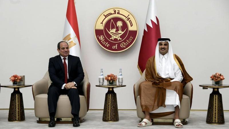 السيسي وأمير قطر