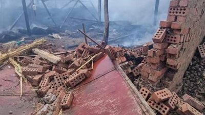 حريق يلتهم مزرعة للمواشي في قرية  المنشأة بمحافظة الغربية