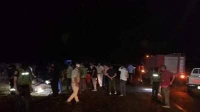 إصابة 11 شخص فى تصادم سيارتين بكفر الشيخ