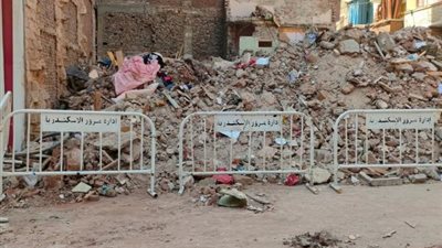 تشكيل لجنة هندسية لمعاينة انهيار عقار الورديان بالإسكندرية