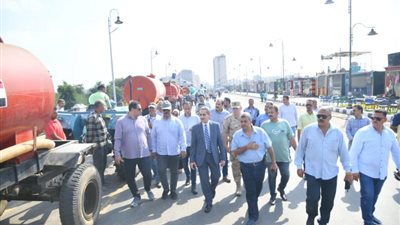 محافظ الغربية يتفقد سير تنفيذ مشاريع الرصف والتطوير بطنطا