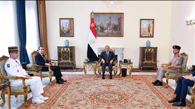 الرئيس السيسي يلتقي وزير القوات المسلحة الفرنسي