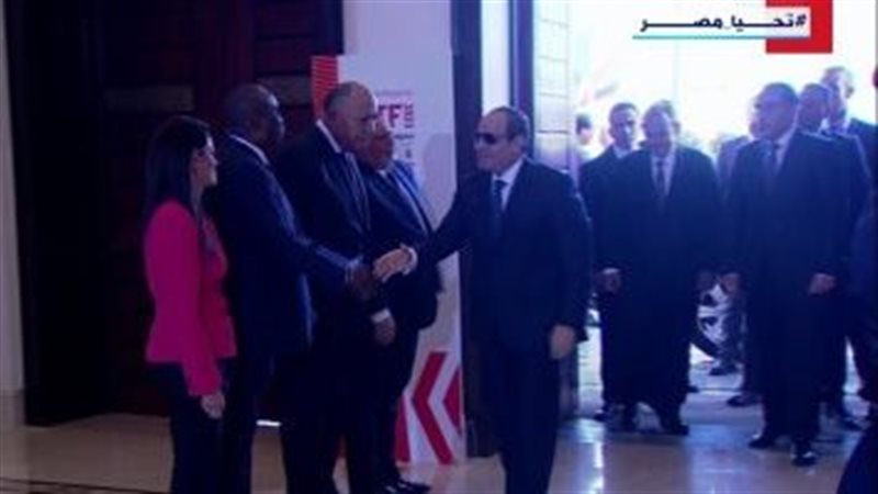 لحظة وصول الرئيس