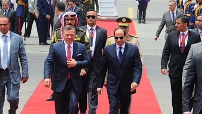 قمة مصرية - أردنية بالقاهرة اليوم بين الرئيس السيسي والملك عبد الله الثاني