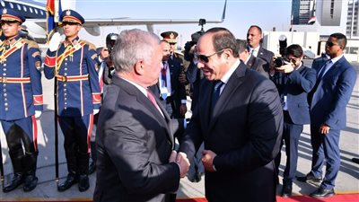 الرئيس السيسي يودع ملك الأردن عقب زيارته للقاهرة