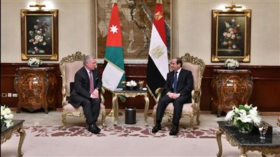 الرئيس السيسي وملك الأردن يؤكدان رفضهما لمحاولات تهجير الفلسطينيين
