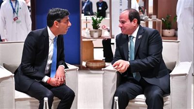 الرئيس السيسي يؤكد لرئيس وزراء بريطانيا ضرورة توفير الحماية اللازمة للمدنيين بغزة