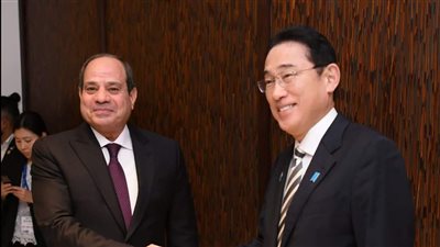 الرئيس السيسي ورئيس وزراء اليابان يعقدان جلسة مباحثات موسعة في دبى