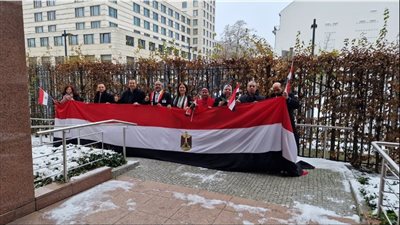 المصريون بألمانيا يتحدون تساقط الثلوج ويصوتون بانتخابات الرئاسة 2024