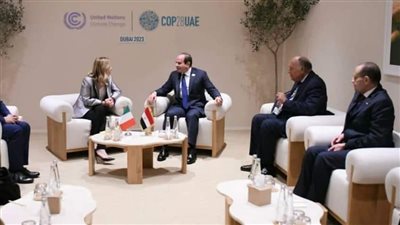الرئيس السيسي يلتقي رئيسة وزراء إيطاليا ويبحثان تطورات الأوضاع في غزة
