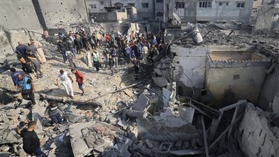 استشهاد 9 فلسطينيين في غارات إسرائيلية على جباليا