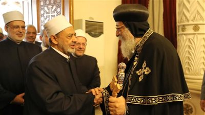 الإمام الأكبر والبابا تواضروس يتفقان على تشكيل لجنة لوقف العدوان على غزة