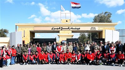 القوات المسلحة تنظم زيارة لوفد التمثيل العسكرى العربى والأجنبى لمعبر رفح ومستشفى العريش