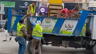 حملة موسعة لإزالة الإشغالات والتعديات بدمياط الجديدة