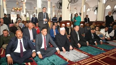 مفتى الجمهورية ومحافظ الدقهلية يفتتحان مسجد المنزلة الكبير بعد تطويره