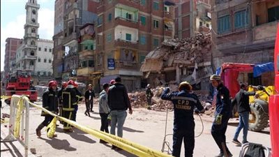 ارتفاع عدد ضحايا عقار الورديان المنهار غرب الإسكندرية إلى 3 وفيات