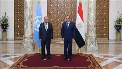 الرئيس السيسي وجوتيريش يحذران من عواقب العمليات العسكرية الإسرائيلية برفح الفلسطينية