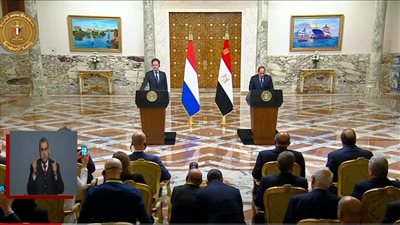 الرئيس السيسي: المباحثات مع رئيس وزراء هولندا أكدت أهمية مصر كشريك للاتحاد الأوروبى