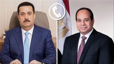 الرئيس السيسي يتلقى اتصالًا من رئيس الوزراء العراقي للتهنئة بحلول عيد الفطر