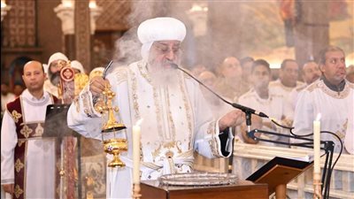 وصول البابا تواضروس الثانى قداس عيد القيامة المجيد