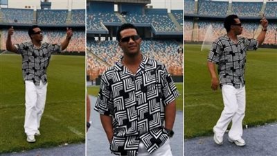 محمد رمضان يستعد لحفل نهائي أفريقيا من داخل استاد القاهرة