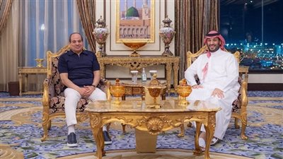 لقاء أخوي يجمع بين الرئيس السيسي وولي العهد السعودي في مشعر منى 