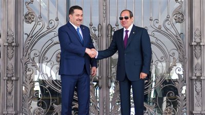 الرئيس السيسي يستقبل رئيس الوزراء العراقي 
