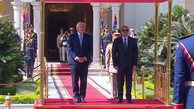 الرئيس السيسي يستقبل نظيره الألمانى بقصر الاتحادية
