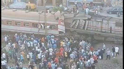 تصادم قطارين بالشرقية والدفع بـ 20 سيارة إسعاف