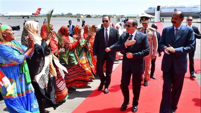 الرئيس السيسي يعود إلى أرض الوطن بعد زيارته لإريتريا