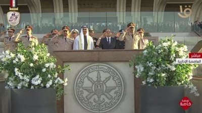الرئيس السيسي وبن زايد يفتتحان مقر الأكاديمية العسكرية الجديد فى العاصمة الإدارية