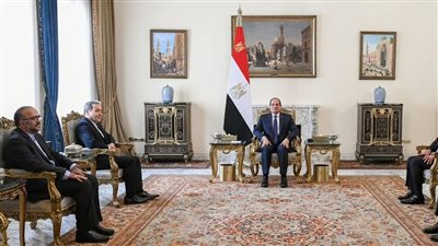 الرئيس السيسي يستقبل وزير الخارجية الإيرانى