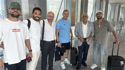 أول ظهور لثلاثى الزمالك فى مطار أبو ظبي بعد الإفراج عنهم