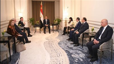 الرئيس السيسي يبحث مع رئيس 