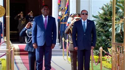 الرئيس السيسي يرحب بنظيره الزامبى.. ويؤكد: مباحثاتنا كانت مثمرة وبناءة