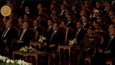 الرئيس السيسي يشاهد فيلمًا تسجيليًا فى احتفالية ذكرى يوم الشهيد