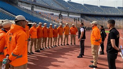 انتشار الأمن بإستاد القاهرة لتأمين مباراة الأهلي وصن دوانز 