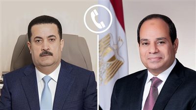 السيد الرئيس عبد الفتاح السيسي ورئيس وزراء العراق 
