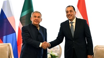 رئيس الوزراء يستقبل رئيس جمهورية تتارستان بروسيا الاتحادية 