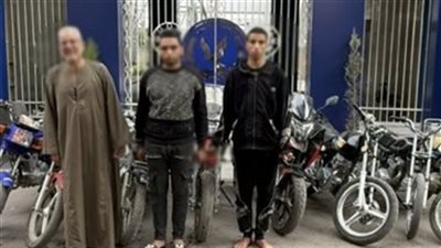 الداخلية تضبط عصابة سرقة الموتوسيكلات بالقاهرة بعد اعترافهم بـ7 وقائع