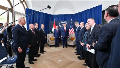لقاء الرئيس السيسي بنظيره الأمريكي ترامب 