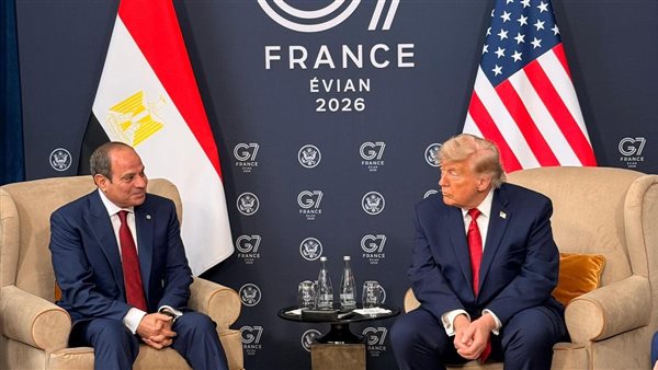 الرئيس السيسي مع نظيره الأمريكي ترامب 
