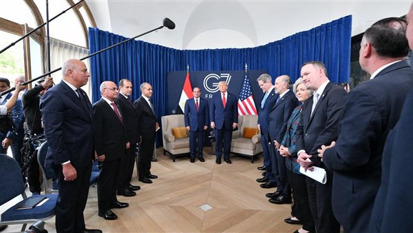 لقاء الرئيس السيسي بنظيره الأمريكي ترامب 