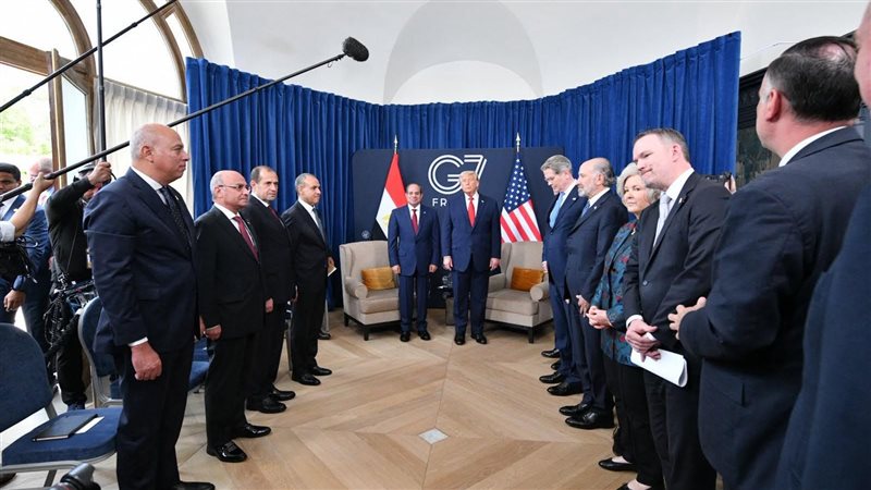السيد الرئيس عبد الفتاح السيسي والرئيس ترامب
